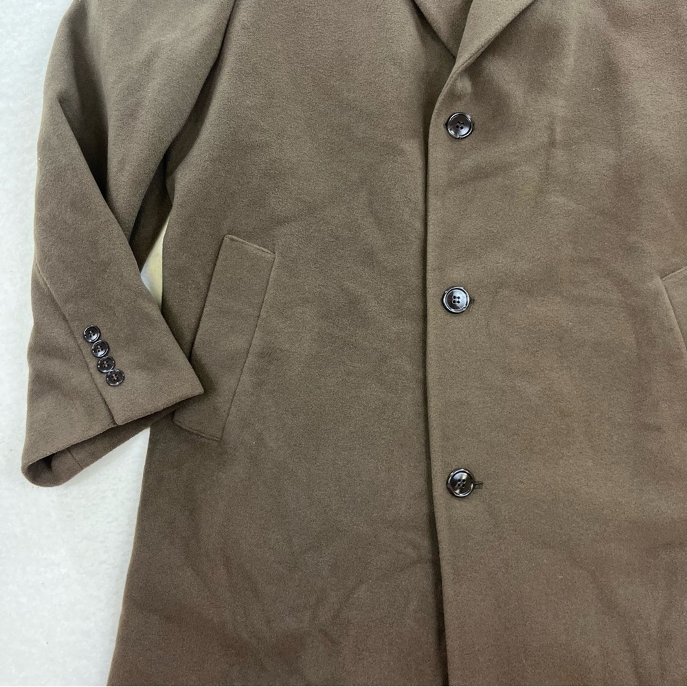 Vintage Weatherproof Brown Cashmere Blend Trench Coat Size R 42 - Picture 5 of 17